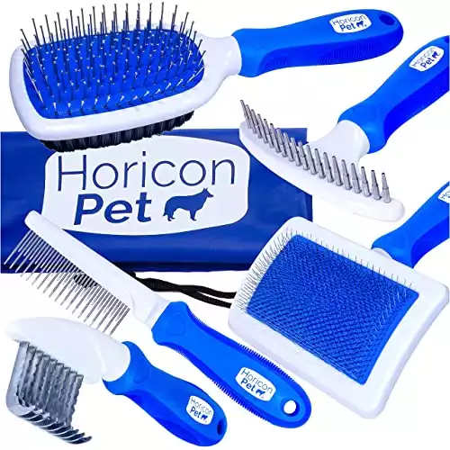 Horicon Pet 6 In 1 Premium Dog Brush Set