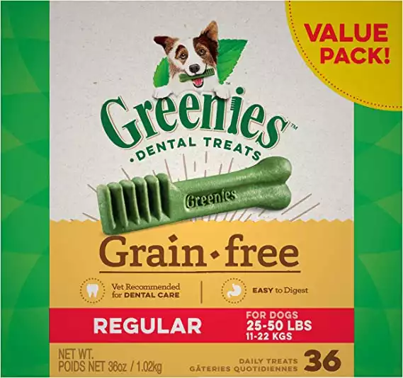 GREENIES Grain Free Natural Dental Dog Treats